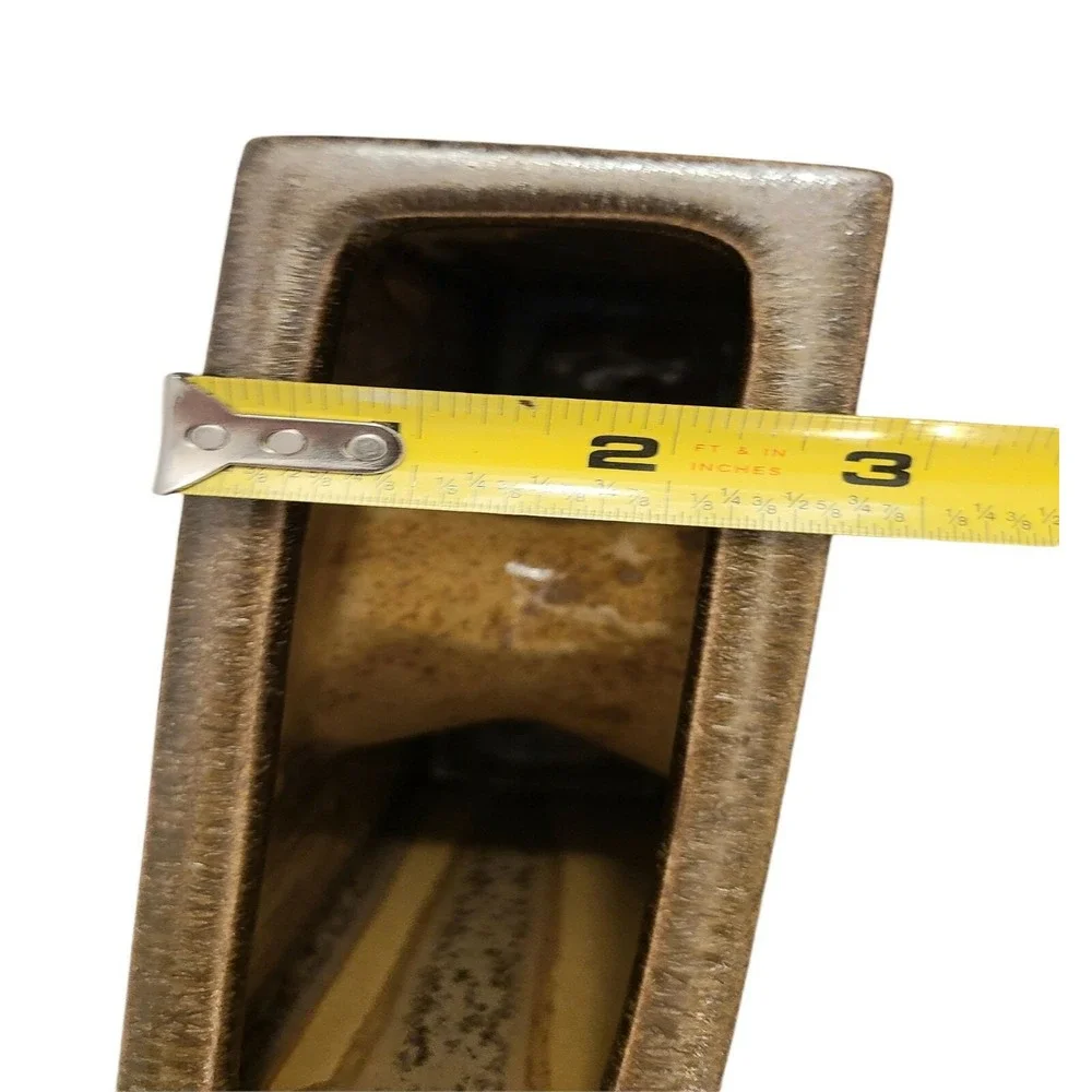 Modern Deco Square Hole Vase  Drip Glaze Plant‎ Flower Vessel 7